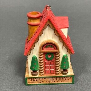 Hallmark Cards Yesteryears House Home 1977 Christmas Tree Ornament